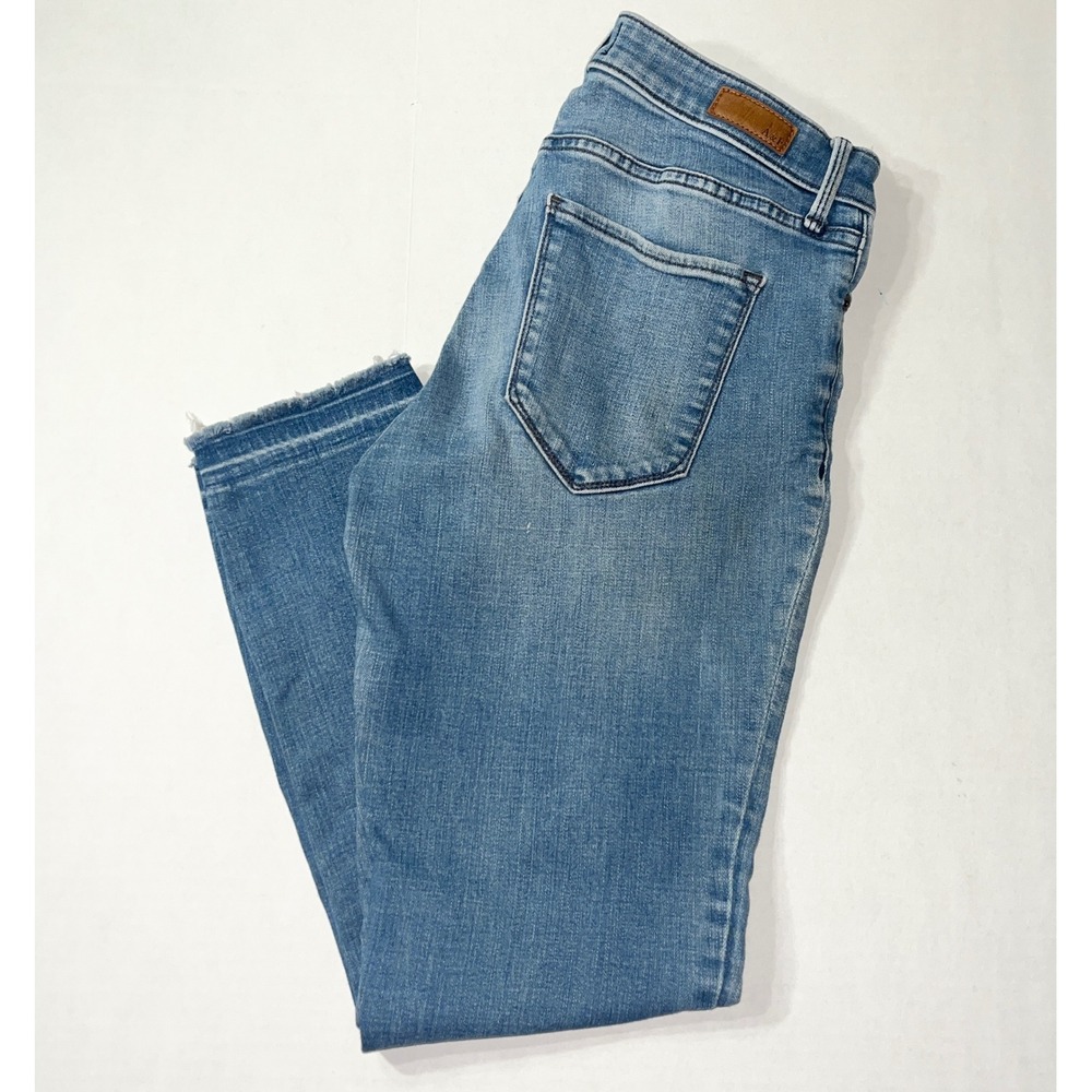 Abercrombie & Fitch Jeans Size 29 8R‎ Blue Harper Low Rise Ankle Raw Hem Stretch